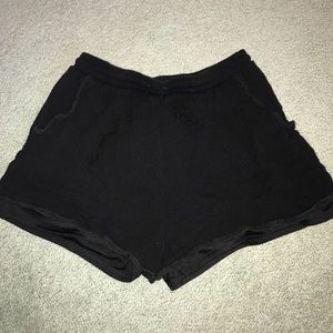 Black Ruffle Shorts